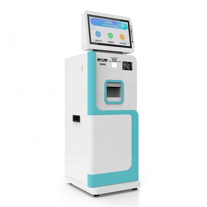 18.5'' Multi-touch Waterproof Flat Screen Large Hospital Affairs Self Service Kiosk With Wheels Mobile Kiosks3