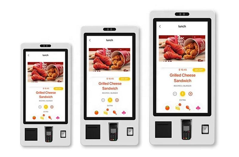 Touch Screen Self Ordering Kiosk Enclosure in Restaurant