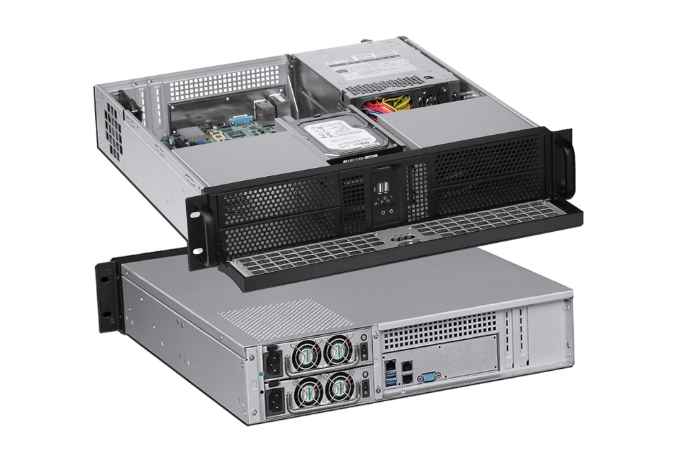 High-capacity 2U chassis rack-mount ensures cooling and modular hardware flexibility