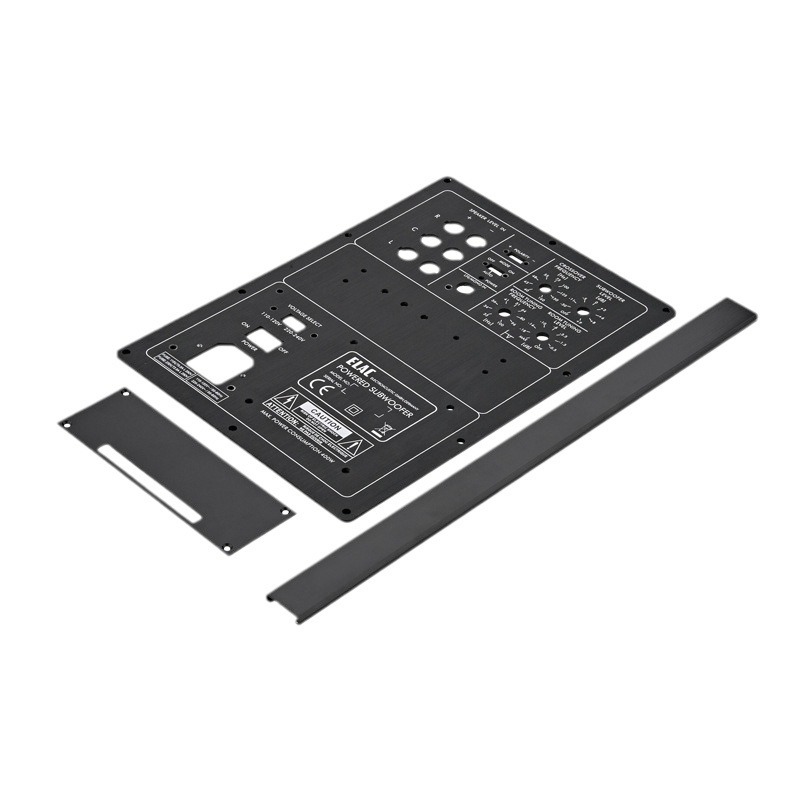 6063-Aluminum-Laser-Perforated-Sheet-Metal-Machined-Multimedia-Audio-Control-Panel