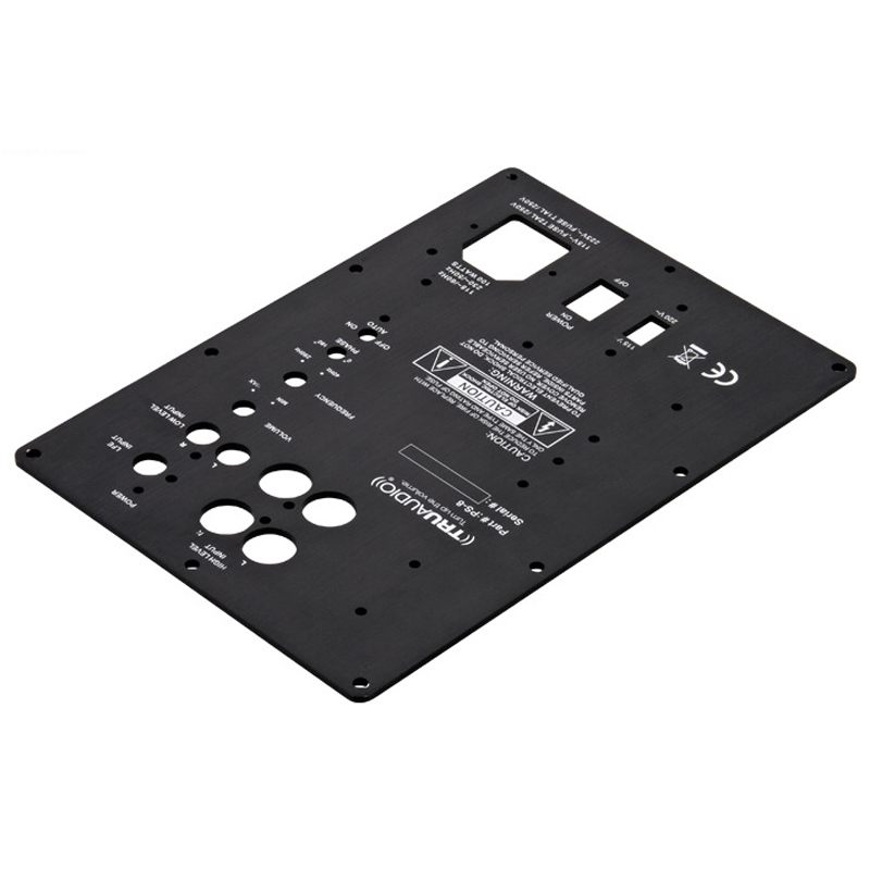 6063 Aluminum Laser Perforated Sheet Metal Machined Multimedia Audio Control Panel(3)