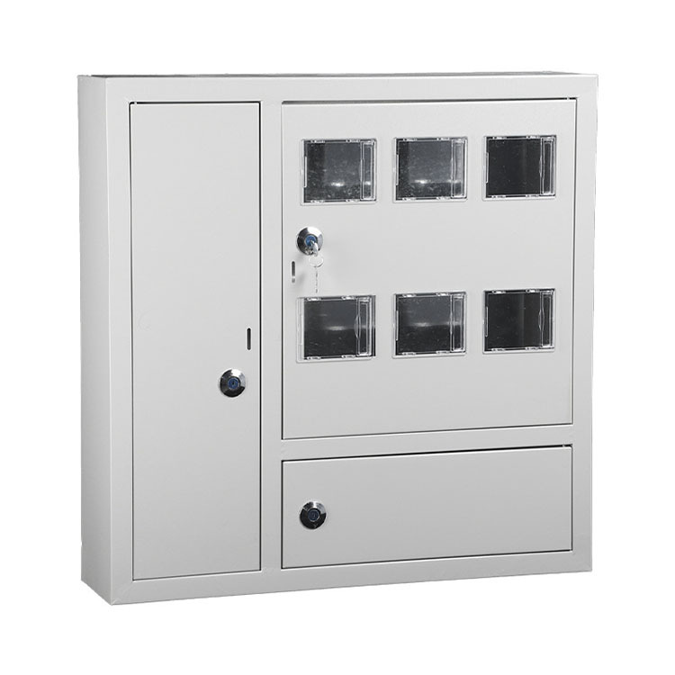 Custom 3-Door Metering Distribution Box, Outdoor Waterproof & Dustproof Meter Cabinet Sheet Metal Fabrication (2)