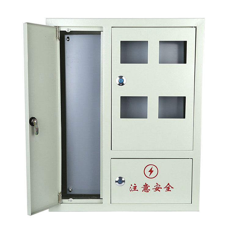 Custom 3-Door Metering Distribution Box, Outdoor Waterproof & Dustproof Meter Cabinet Sheet Metal Fabrication (3)