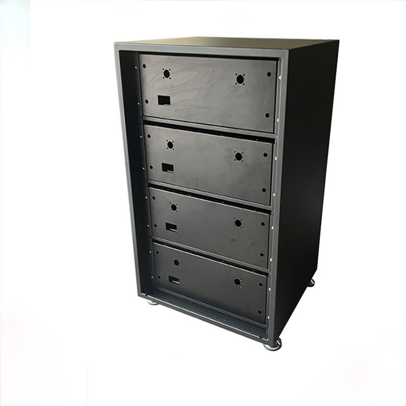 Gabinete móvil apilable personalizado para almacenamiento de energía, vista de chapa metálica 2