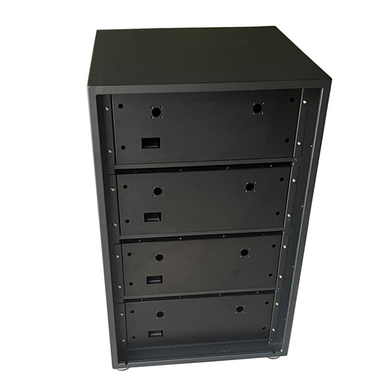 Gabinete móvil apilable personalizado para almacenamiento de energía, vista de chapa metálica 3
