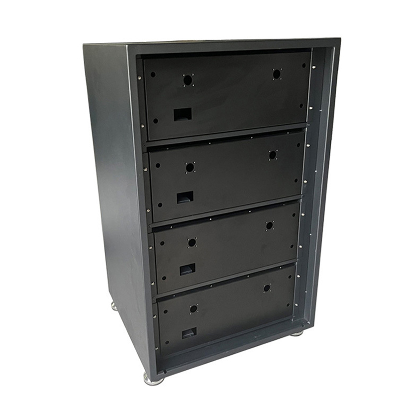 Gabinete móvil apilable personalizado para almacenamiento de energía, vista de chapa metálica 4