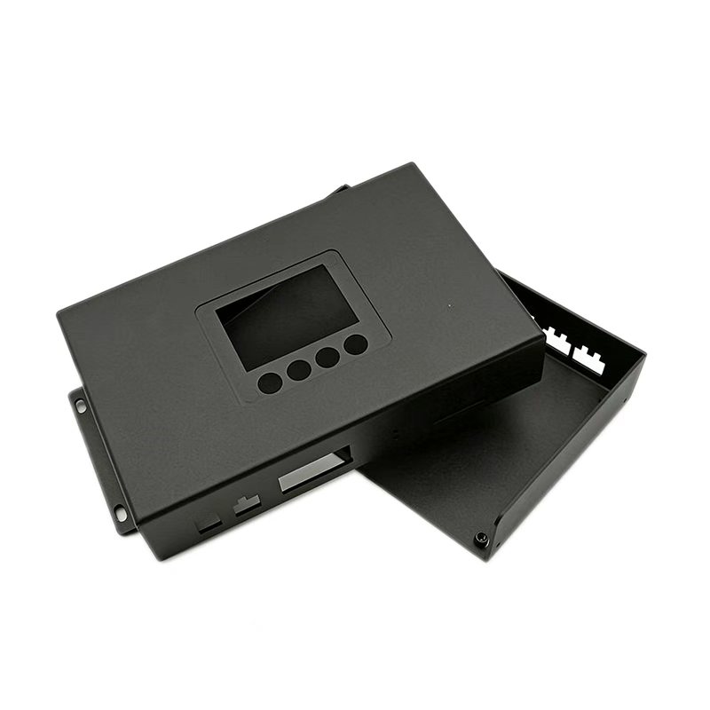 Custom Wall-Mount Electronic Enclosure Sheet Metal Box - custom sheet metal power cabinet front view