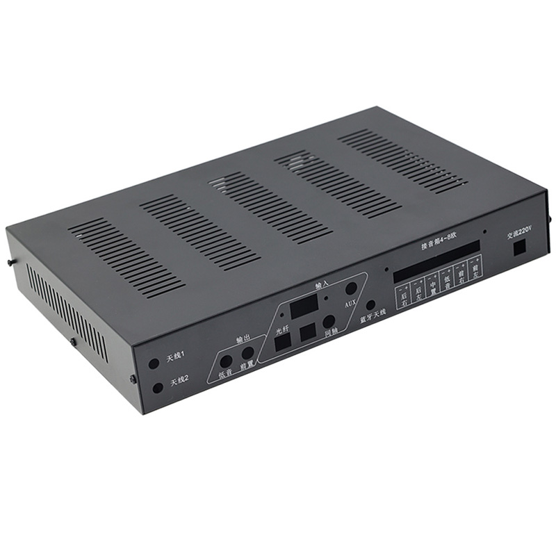Custom AV Amplifier Chassis Sheet Metal Enclosure - custom sheet metal power cabinet front view